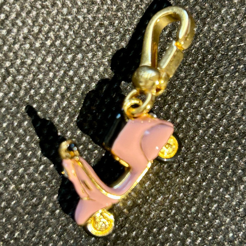 My Flat in London Rare Pink and gold tone scooter charm. NWOT - Picture 2 of 4